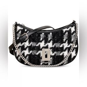 Karl Lagerfeld 🌺Lafayette🌺 #COQUETTE-GIRL Embellished Plaid Tweed Demi Bag